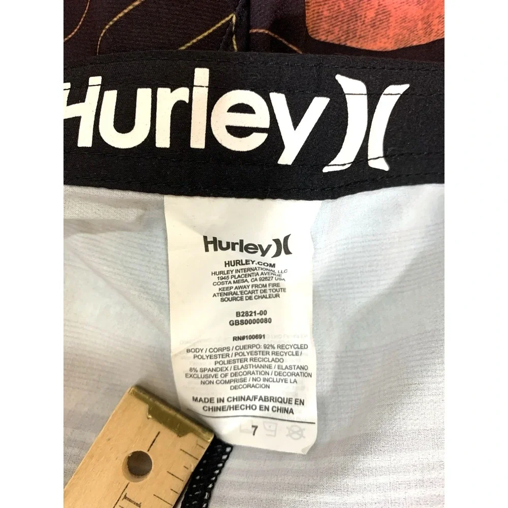 Hurley Board Shorts Youth Size 7 Swimsuit Boys Phantom Printed 9